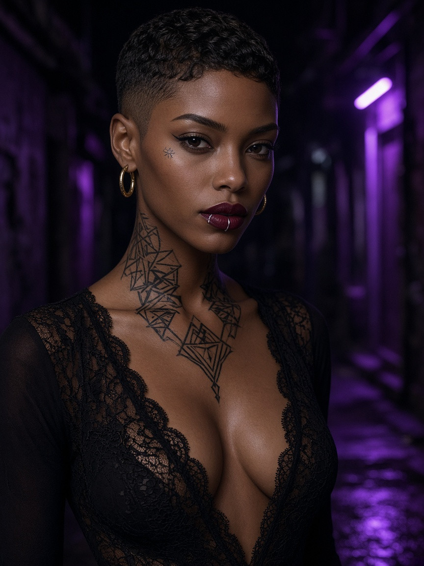 Goth mommy gothic beauty look